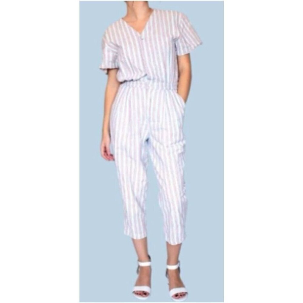 Vintage Liz Wear by Liz Claiborne Short Sleeve Jumpsuit 1980s Sz Small